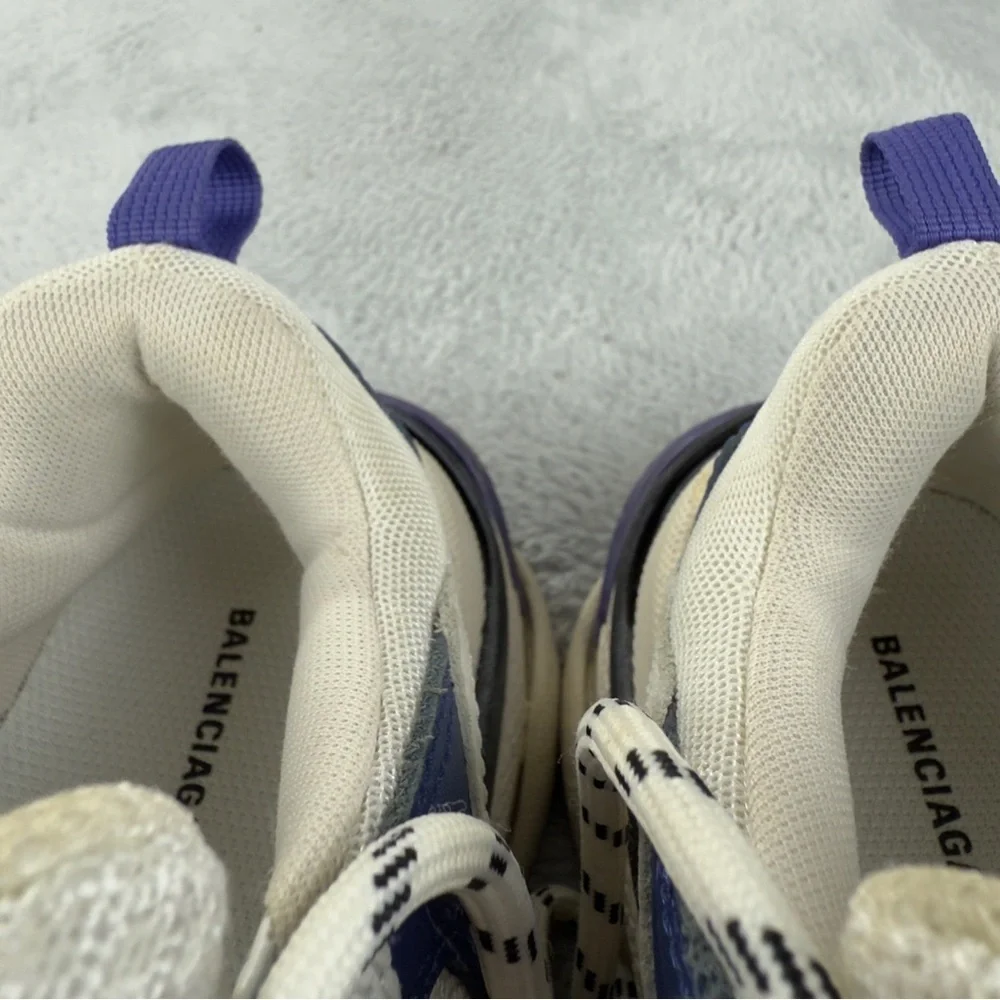 Balenciaga Triple S White Purple Women Size 7 - Picture 11 of 16